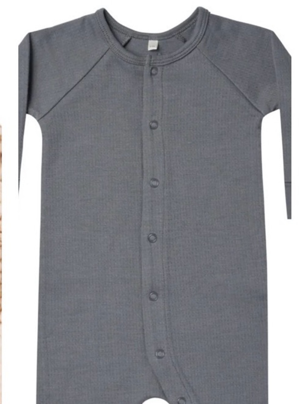 Quincy Mae Dark Grey Pointelle Jumpsuit Newborn